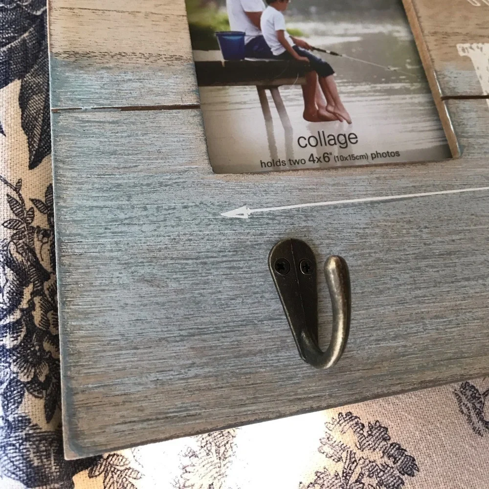Prinz Wooden Photo Frame with Hooks and Message Heaven is a Little Closer…Lake